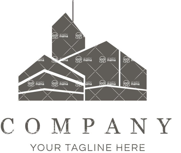 Business Logo Templates - vector graphics in a pack from GraphicMama - Simple Style Vector Industrial Logo Design